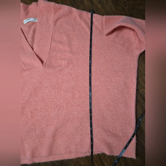 Anthropologie Super Soft Small Batwing Oversized Knit Sweater Salmon Pink - Picture 12 of 12